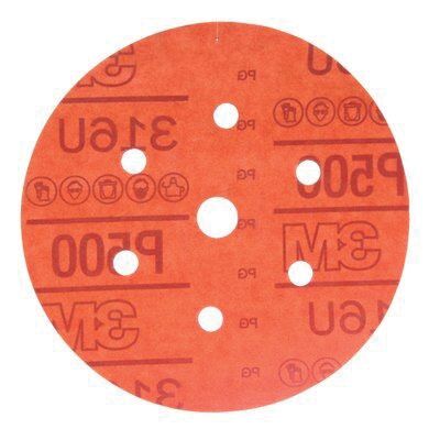 3M 01138 Hookit Red 6 P500 Grit Dust-Free Abrasive Disc 